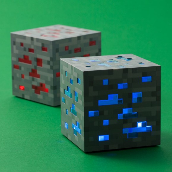 Minecraft Night Light Red Stone or Diamond Ore Blocks