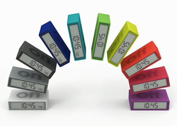 Flip Alarm Clock - Available in loads of colours