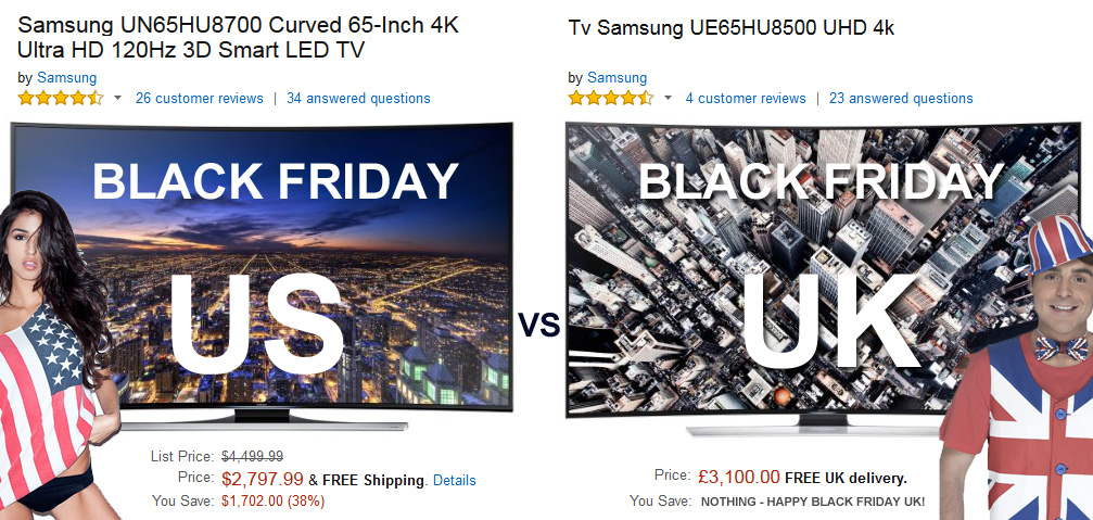 Black Friday Deals - UK deals vs US offers