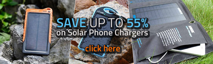 Solar Chargers - Find the best online deals and save upto 55% on solar phone chargers