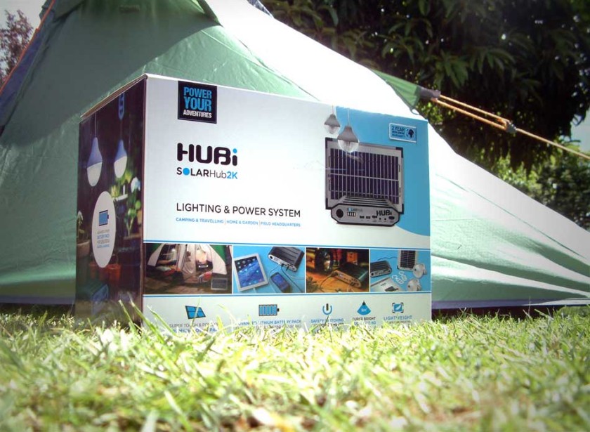 The HUBi 2k - A 12V Solar panel portable power system