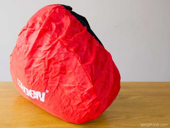 The rain cover that comes with the Caden K1 DSLR camera bag