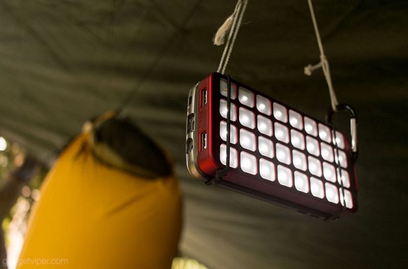 The LED camping light on the OutXE 8000mAh power bank