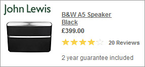 Best Buy -A5- Bower and Wilkins A7 Airplay Speaker at John Lewis