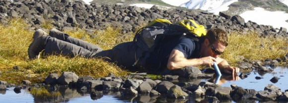 Safely drink from freshwater source using the LifeStraw