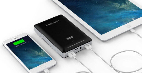 The 15,000mAh RAVPower Deluxe 3rd gen portable phone charger