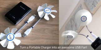 Portable Charger Powered USB Fan Turn your Portable Charger into a USB fan