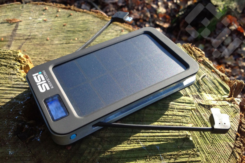 The iSIS Freeloader Solar Battery Pack with intergrated charging arms