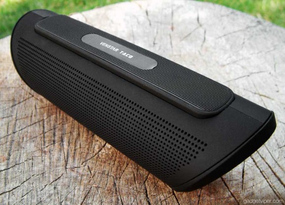 A view of the base of the Taco bluetooth speaker.