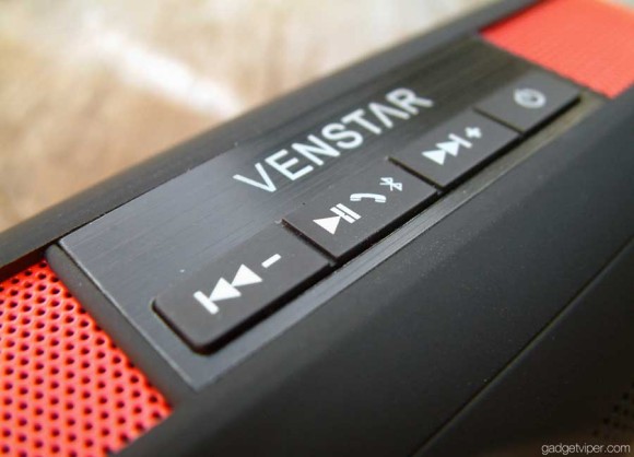 A view of the Venstar Taco speaker's controls
