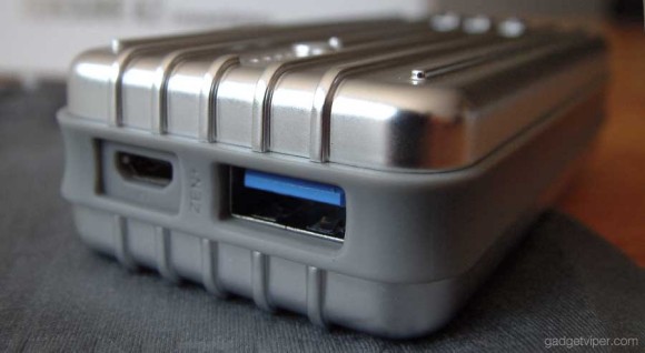 A close up view of the Zendure A2 charging ports.