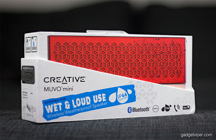 The Creative MUVO mini portable bluetooth speaker boxed