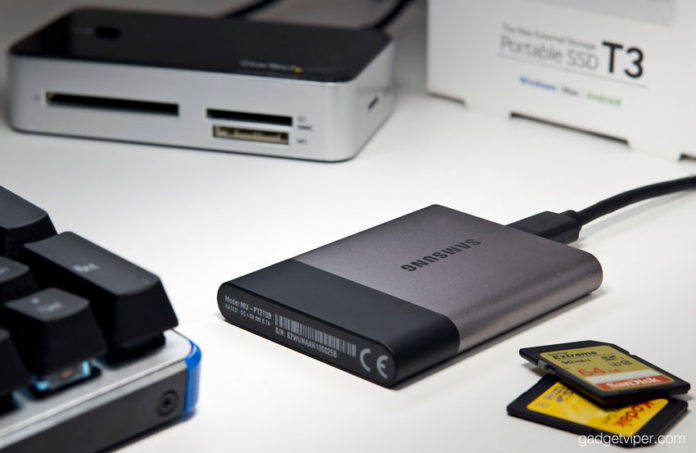 The features and specifications of the Samsung portable SSD T3 external hard drive
