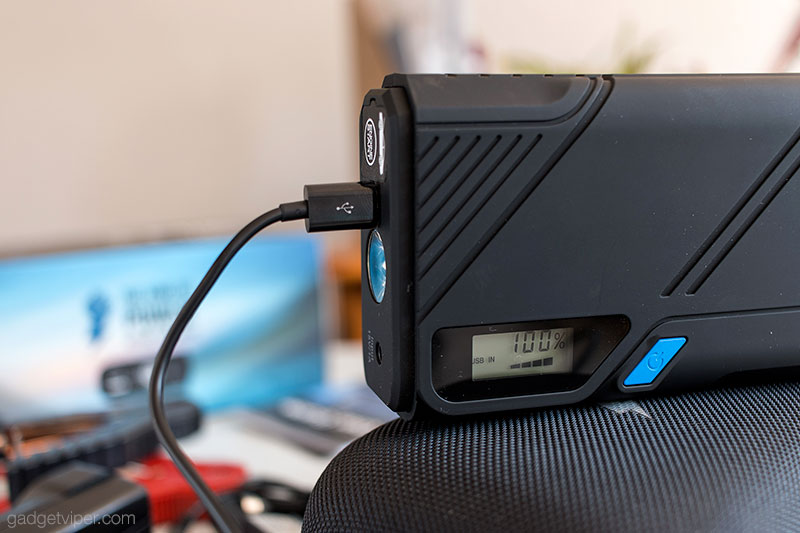 Charging the DBPower Jump Starter with a USB port