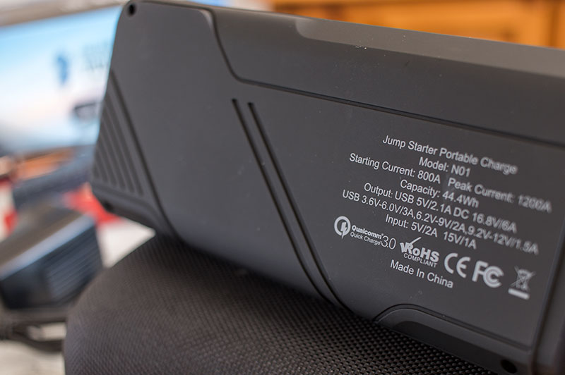 The DBPower No.1 compact jump starter with 1200A peak output