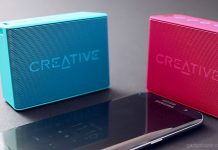 MUVO 2c Bluetooth Speaker and the Sound Blaster Connect app Review The front of the MUVO 2c portable Bluetooth speaker